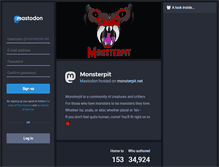 Tablet Screenshot of monsterpit.net